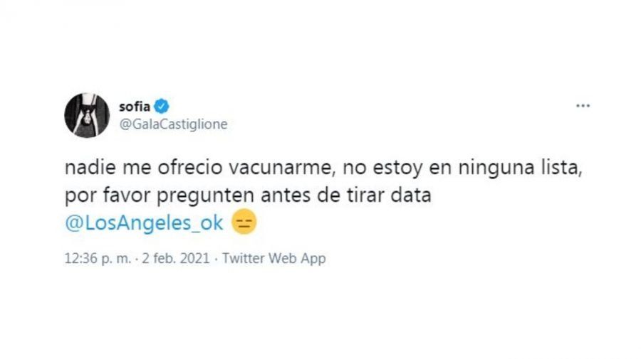 El tuit de Sofía Gala