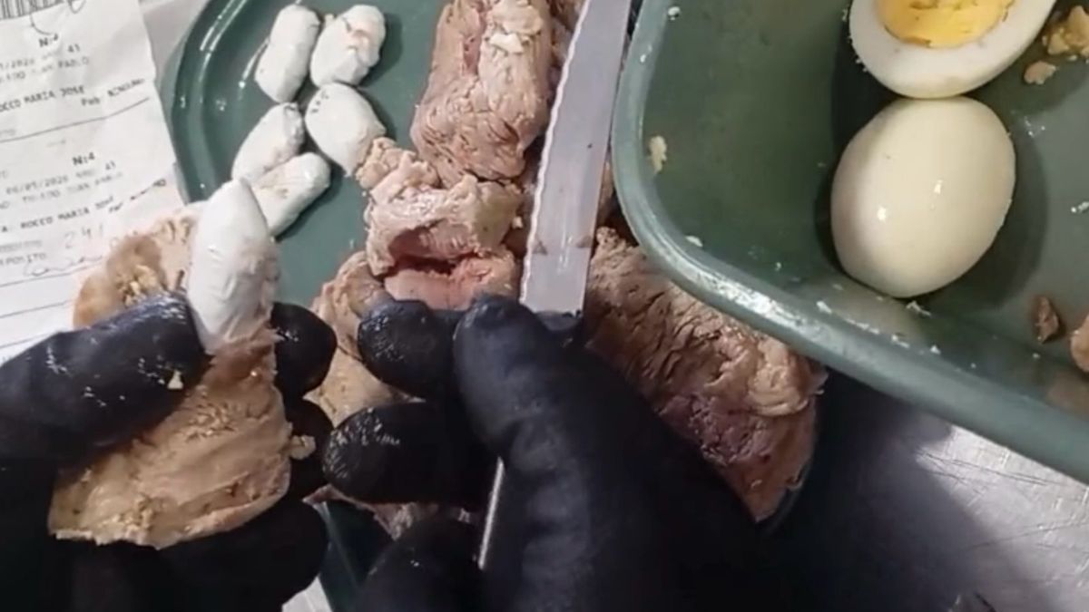 Detección de cocaína fraccionada en bifes de carne