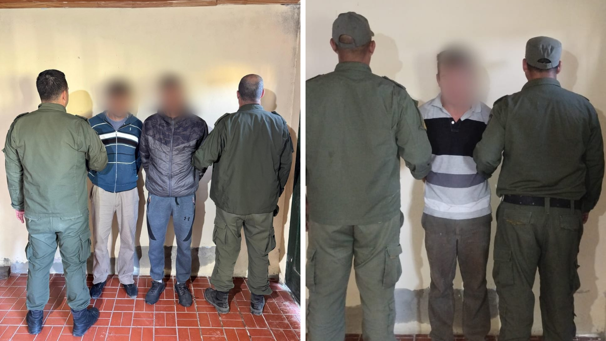 Detenidos en el marco de un operativo por abigeato.