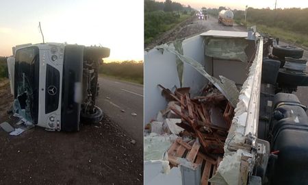 El choque se produjo sobre el kilómetro 738 de la Ruta Nacional 11. El choque se produjo sobre el kilómetro 738 de la Ruta Nacional 11.