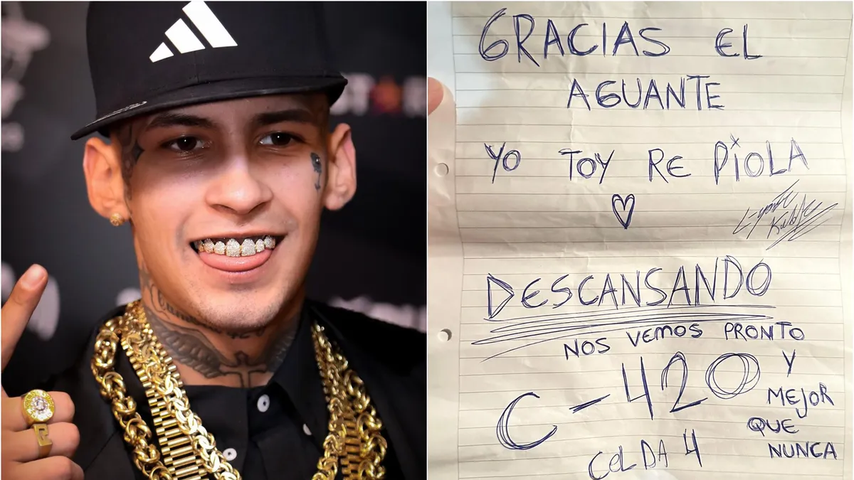 L-Gante se comunicó con sus fans a través de cartas escritas en la cárcel.