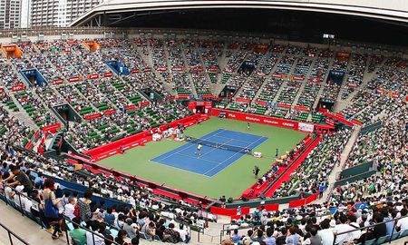 El estadio principal del ATP 500 de Tokio. El estadio principal del ATP 500 de Tokio.