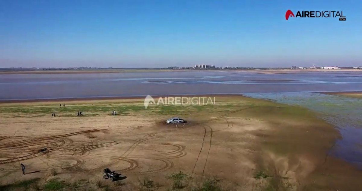 El conductor de la Amarok&nbsp;recorrió el lecho de la laguna Setúbal