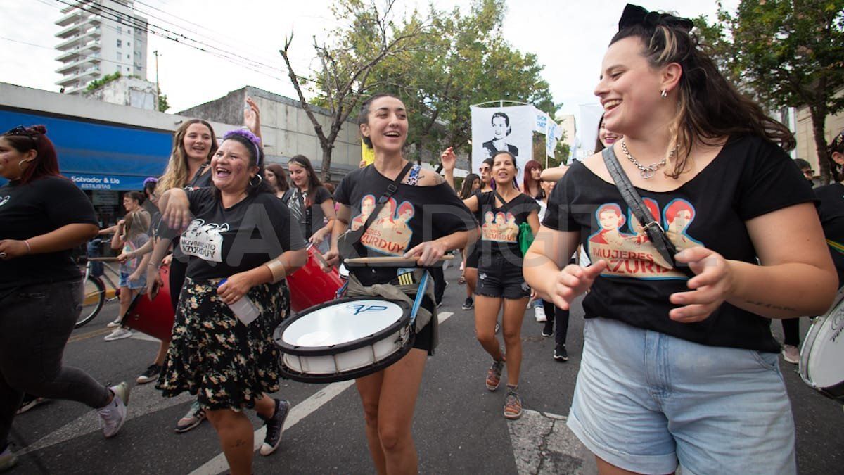 Algunos momentos de la marcha del 8M en 2022.