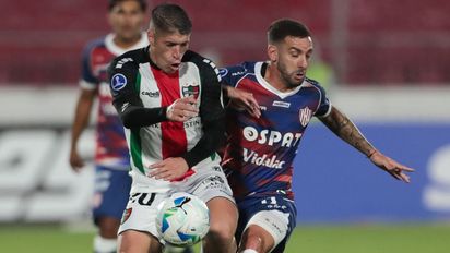 Unión perdió 2 a 0 ante Palestino en su visita a Chile por la Copa Sudamericana
