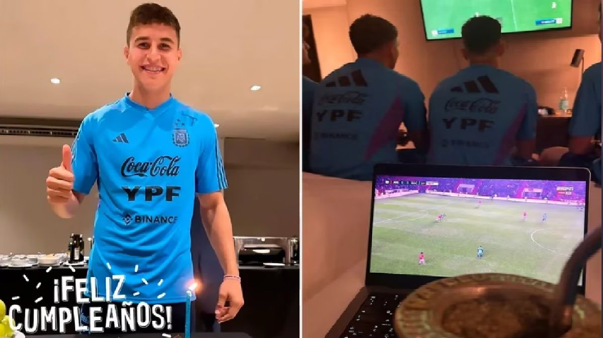 El momento EMOTIVO de la Selección Sub 20 en la víspera del Mundial: el encuentro con Rusherking y la fiesta de cumpleaños de Infantino