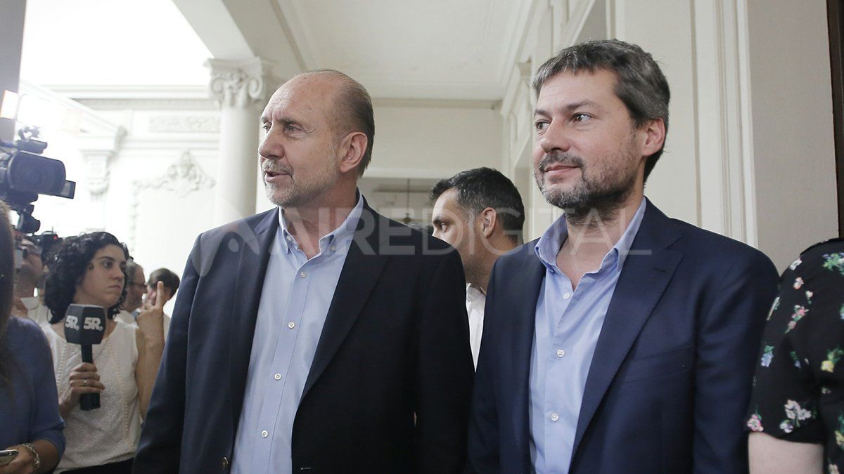 Perotti y Lammens este jueves en Casa de Gobierno.