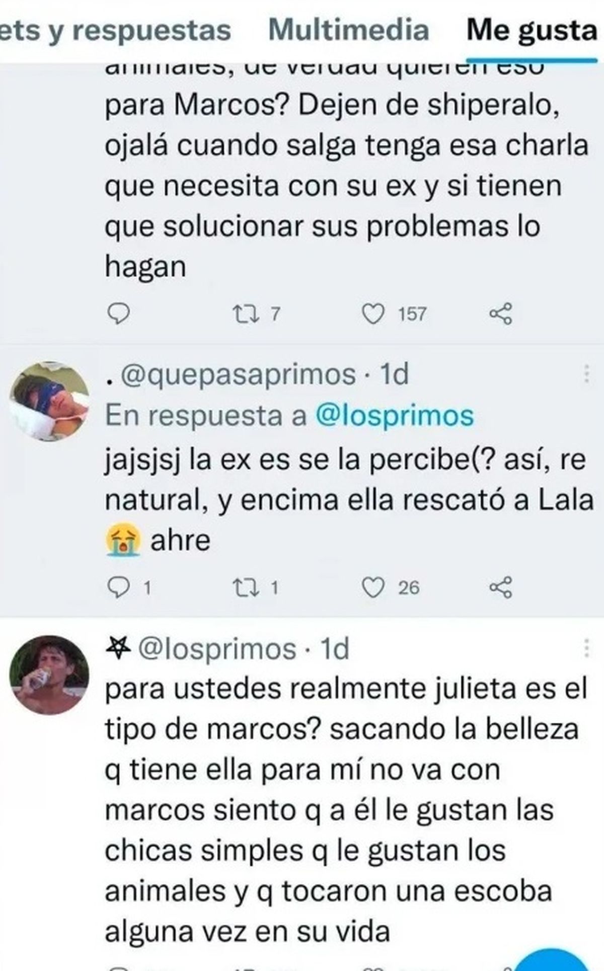 La exnovia de Marcos Ginocchio de Gran Hermano fue durísima con Julieta Poggio.