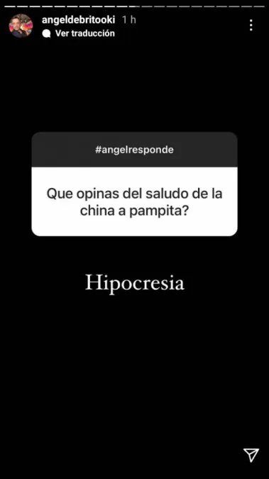Ángel de Brito opinó sobre el mensaje de la China a Pampita.