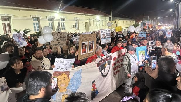 Manifestación en pedido de justicia por el crimen de Ángel López.
