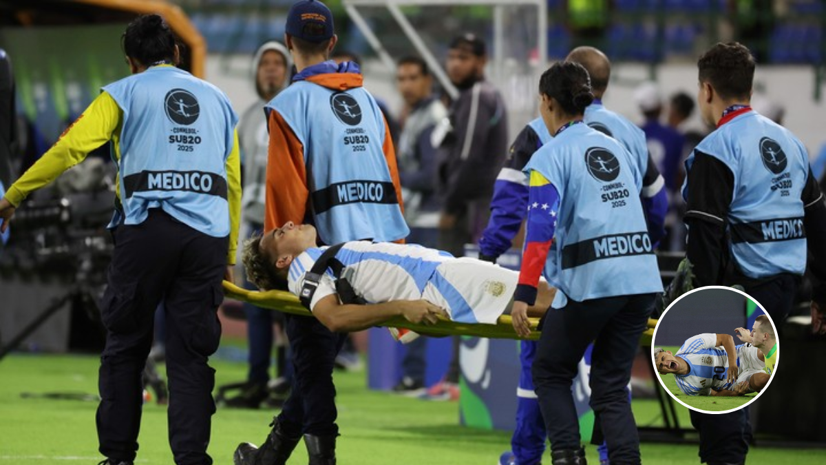 Preocupación en la Selección Argentina Sub-20: un jugador fue hospitalizado tras una fuerte patada ante Brasil