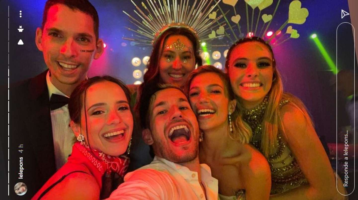 Lele Pons comparti&oacute; esta foto con Stefi Roitman y Ricky Montaner en sus historias de Instagram.