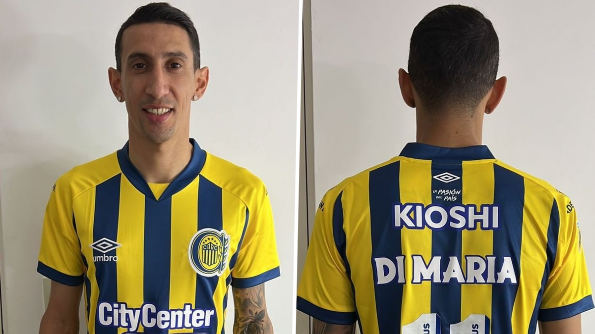 Di María con la camiseta de Rosario Central. Di María con la camiseta de Rosario Central.