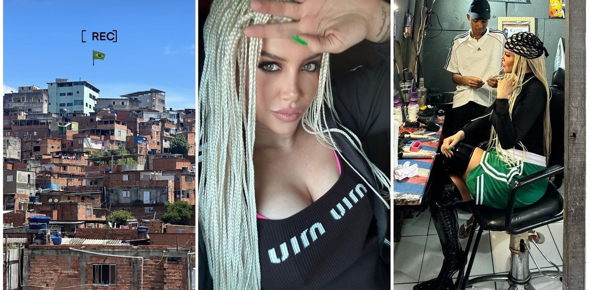 Wanda Nara grabó su nuevo videoclip en una favela de San Pablo
