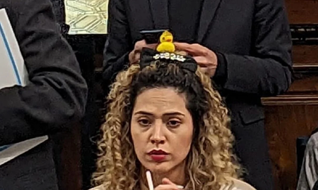 Lourdes Arrieta, diputada de La Libertad Avanza, llegó al Congreso con un patito amarillo en la cabeza Lourdes Arrieta, diputada de La Libertad Avanza, llegó al Congreso con un patito amarillo en la cabeza