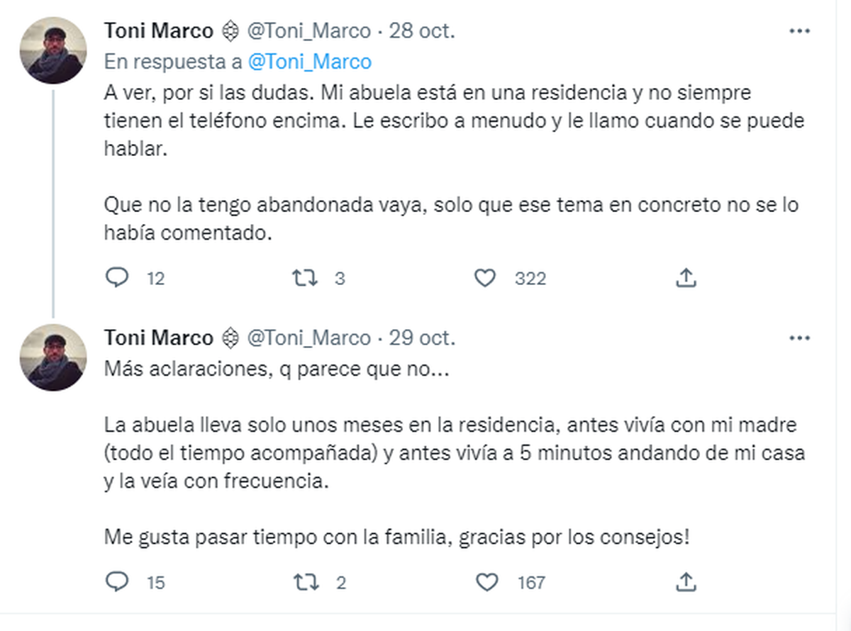 Un usuario de Twitter compartió la conversación con su abuela y se volvió viral.