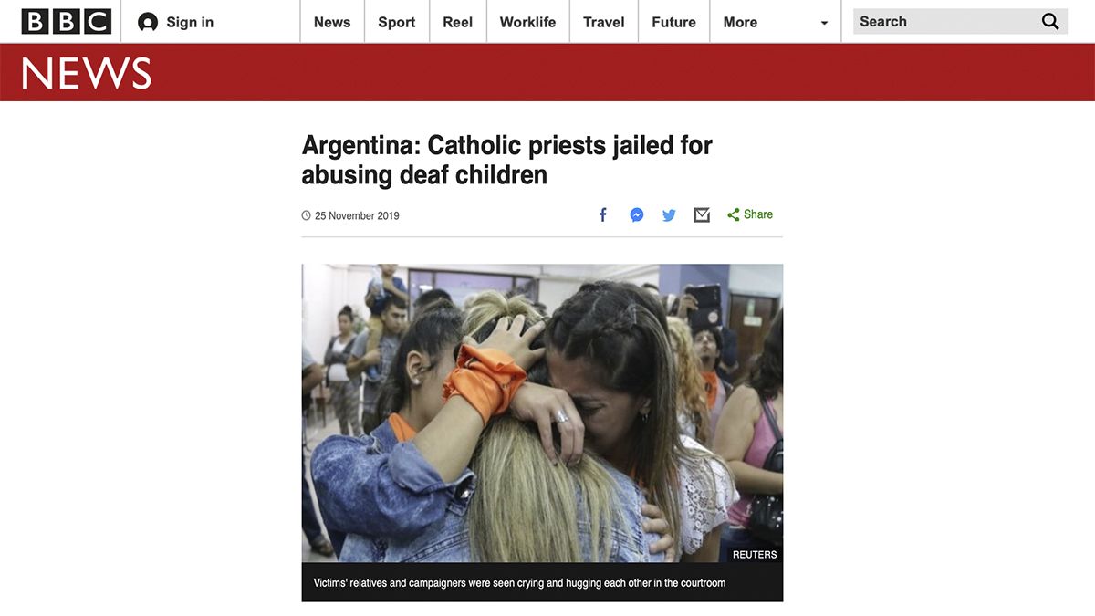 Qué dijo la prensa internacional sobre la condena a los sacerdotes por el caso Próvolo