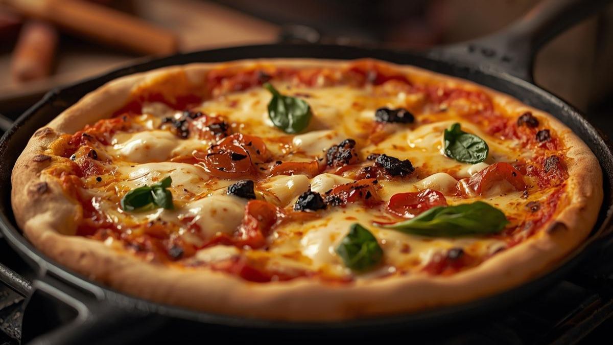 Esta pizza se hace sin horno y queda lista en minutos. Esta pizza se hace sin horno y queda lista en minutos.