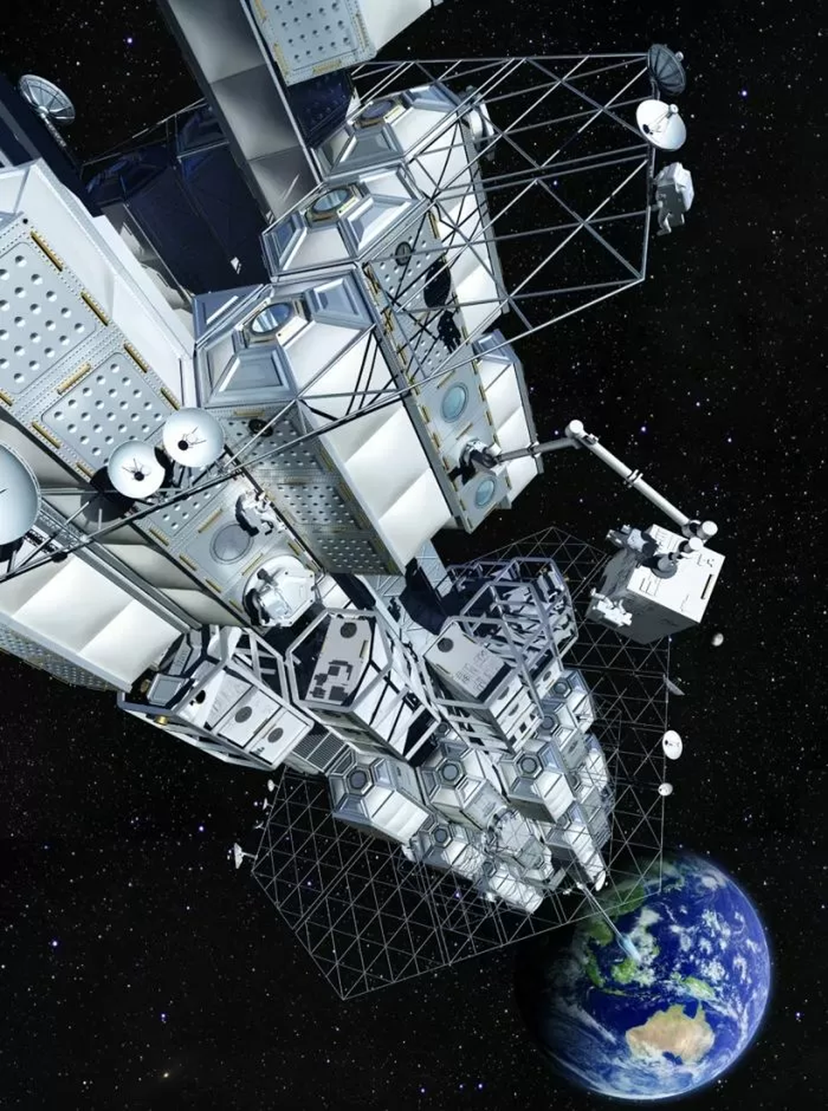 El ascensor espacial diseñado por Obayashi Corporation. El ascensor espacial diseñado por Obayashi Corporation.