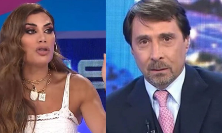 Flor de la V contra Eduardo Feinmann. Flor de la V contra Eduardo Feinmann.