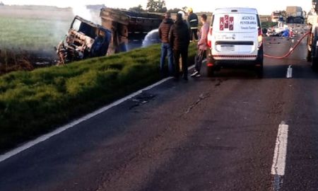 El accidente se produjo a la altura de Elortondo. Foto: Todos Para Uno Diario. El accidente se produjo a la altura de Elortondo. Foto: Todos Para Uno Diario.