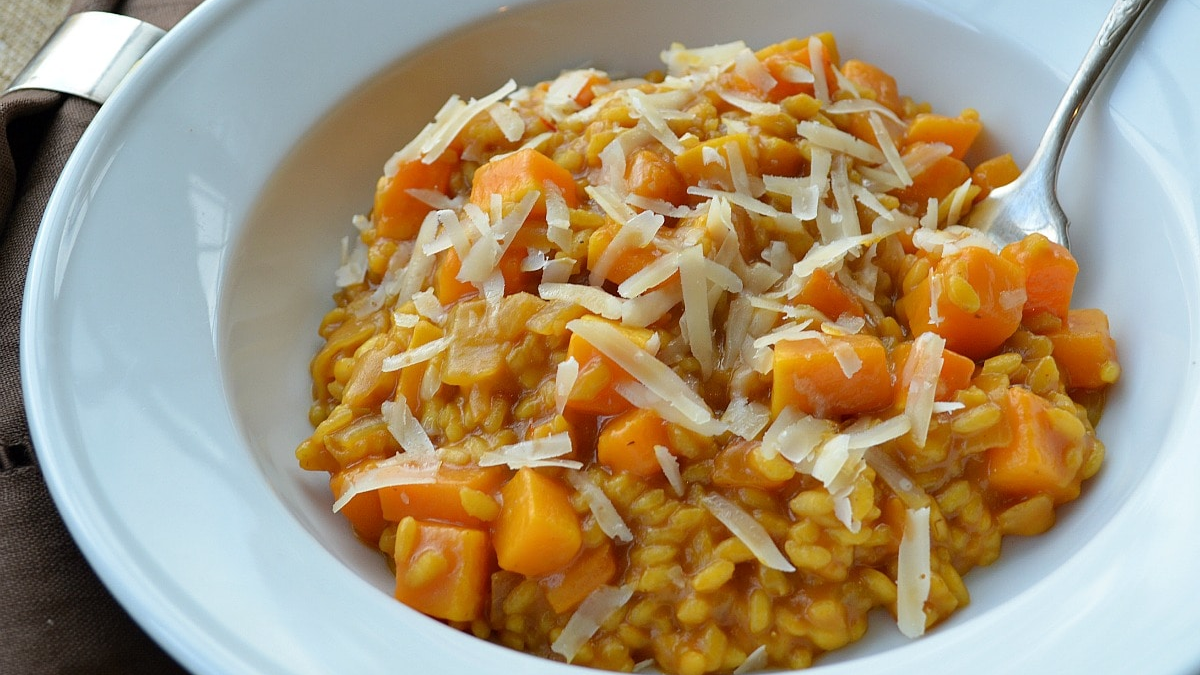 La receta más fácil y rápida para hacer risotto de calabaza