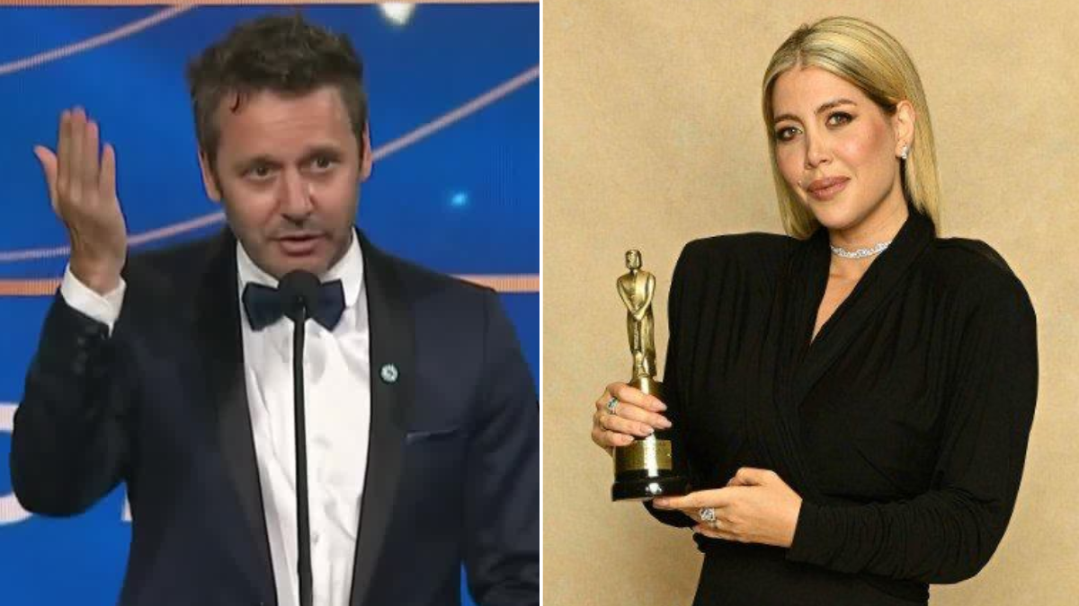 El polémico gesto de Benjamín Vicuña tras el triunfo de Wanda Nara en los Martín Fierro