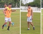 Ismael Quílez, Mauricio Martínez y Kevin Zenón entrenaron juntos en el predio de la Liga Santafesina. Ismael Quílez, Mauricio Martínez y Kevin Zenón entrenaron juntos en el predio de la Liga Santafesina.