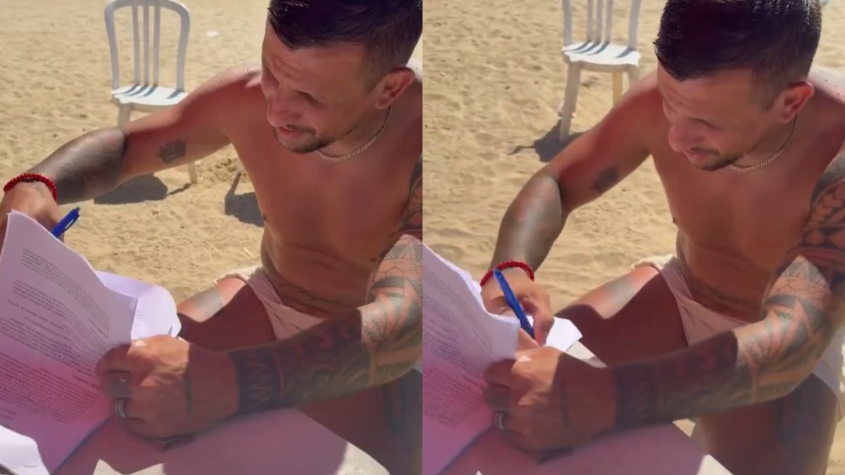 Emiliano Vecchio selló su contrato sentado en la arena y confirmó su regreso a Unión Española