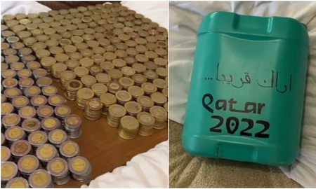 Juntaron una cantidad descomunal de monedas durante años para viajar al Mundial Qatar 2022: dieron a conocer la suma y los usuarios se burlaron Juntaron una cantidad descomunal de monedas durante años para viajar al Mundial Qatar 2022: dieron a conocer la suma y los usuarios se burlaron