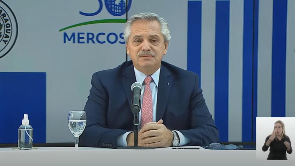 Alberto Fernández en la Cumbre del Mercosur este jueves
