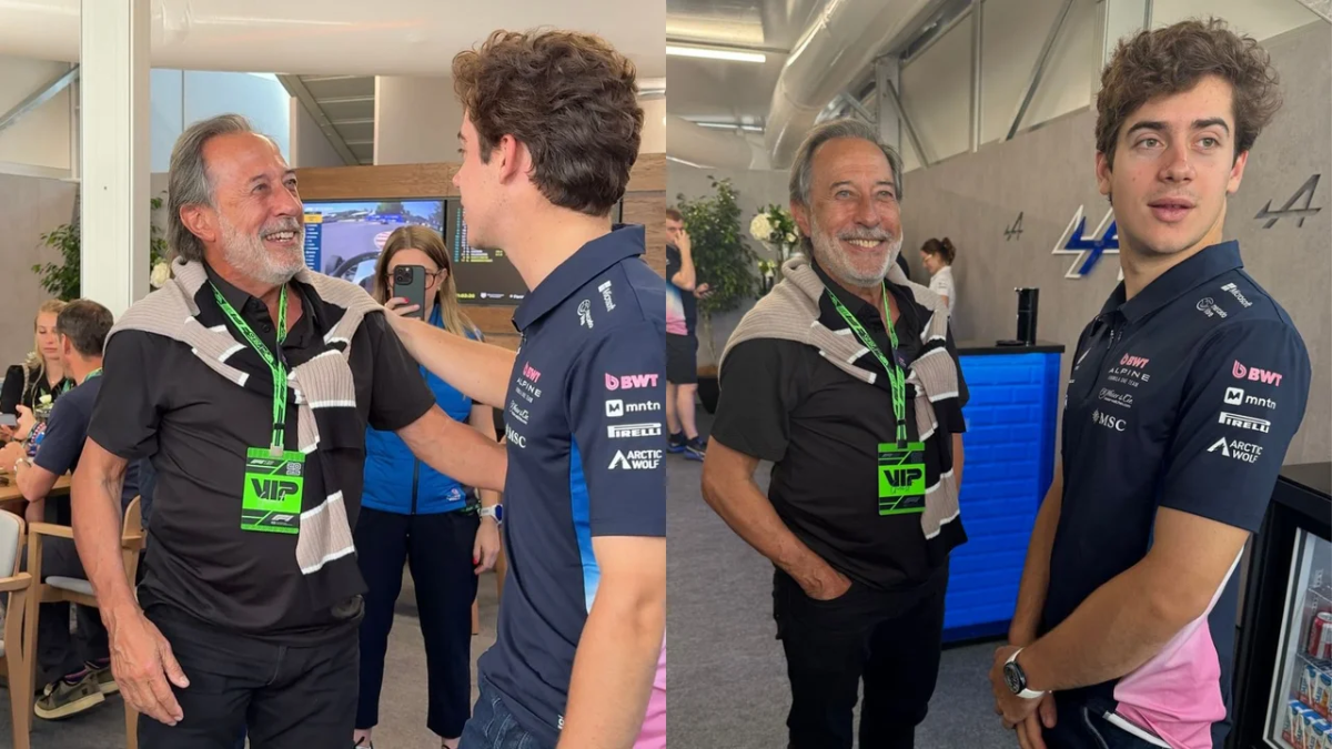 El actor manifestó su emoción por conocer al joven piloto y destacó su simpatía.