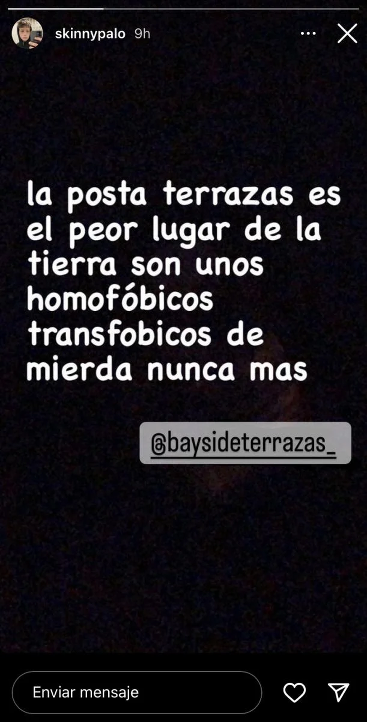 Paloma Ortega se despachó contra un reconocido boliche por una situación de discriminación. Fuente: Instagram. 