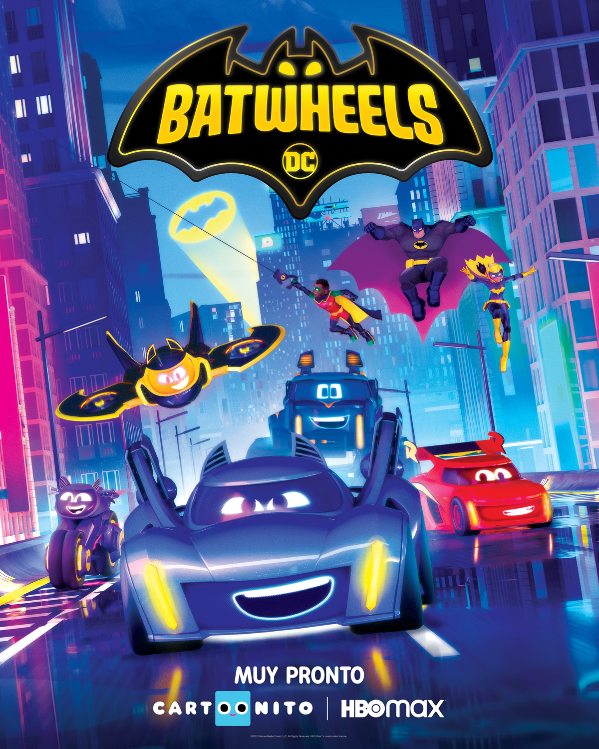 Poster publicitario de Batwheels de HBO Max.