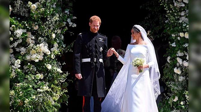 Revelan foto inédita de la boda del Príncipe Harry y Meghan
