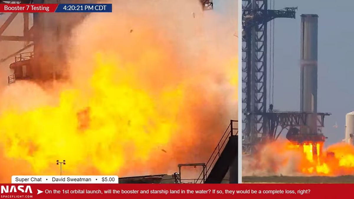 La ventilación directamente debajo del propulsor aumentó drásticamente en los momentos previos a la explosión