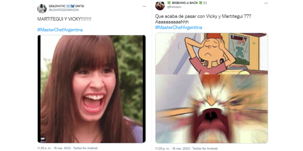 Los memes del beso entre Vicky Xipolitakis y Germán Martitegui.