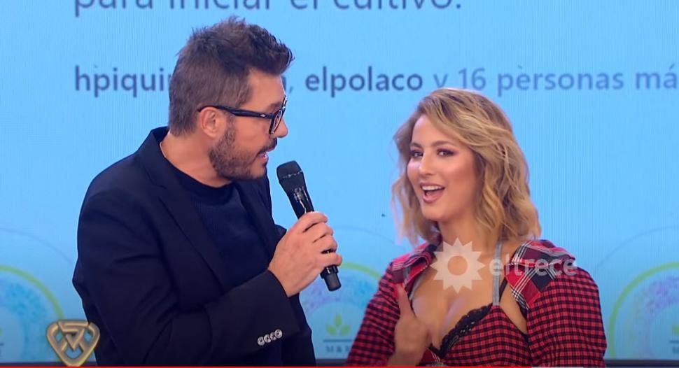 Marcelo Tinelli y Flor Vigna.