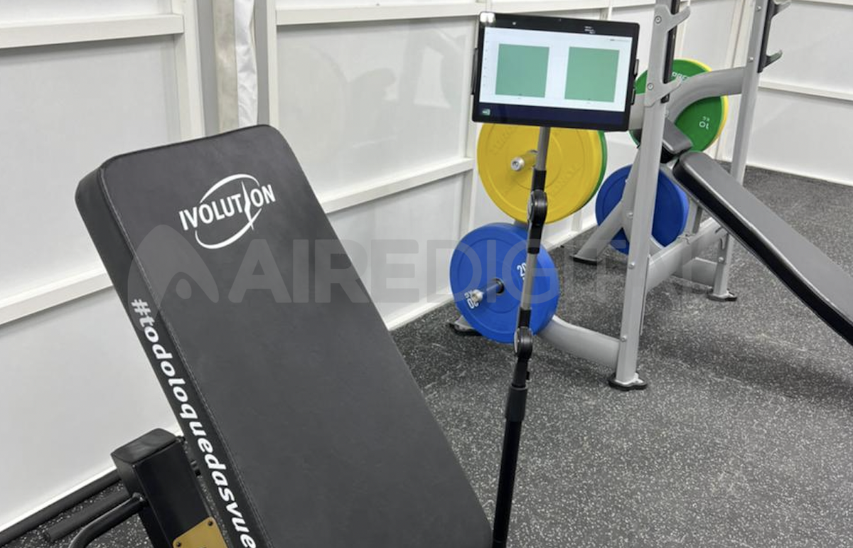 En el gimnasio que utilizará la Selección Argentina en Qatar ya están instaladas las máquinas y el software de Ivolution.