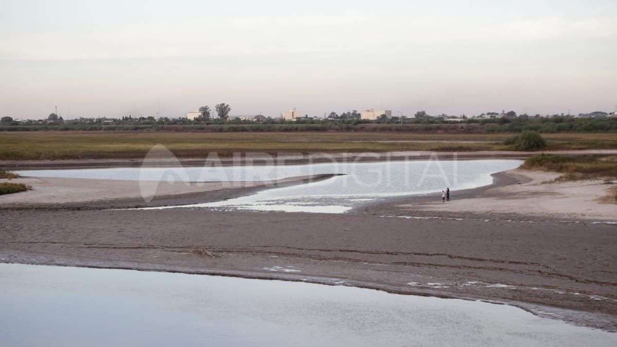 Importante sequía en el río Salado.