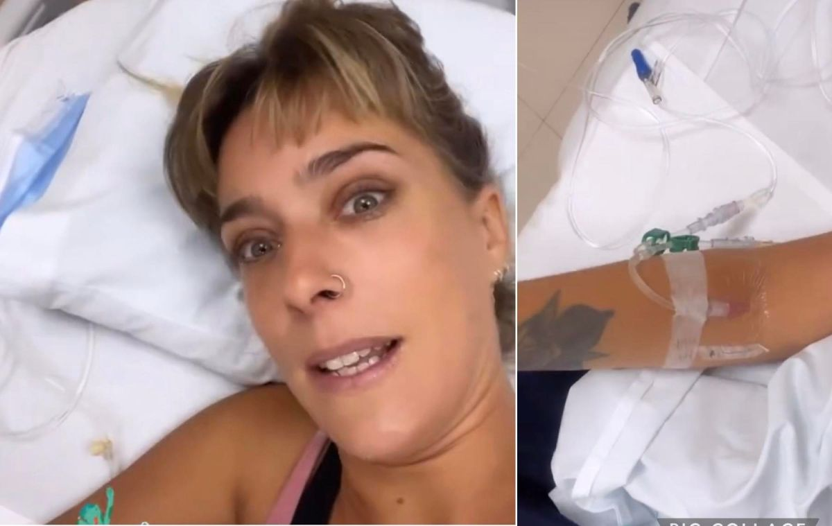 Dani La Chepi en la clínica Olivos durante mañana del jueves, tras la operación en la que le extrajeron un cálculo (piedra) que se manifestó con un cólico renal.