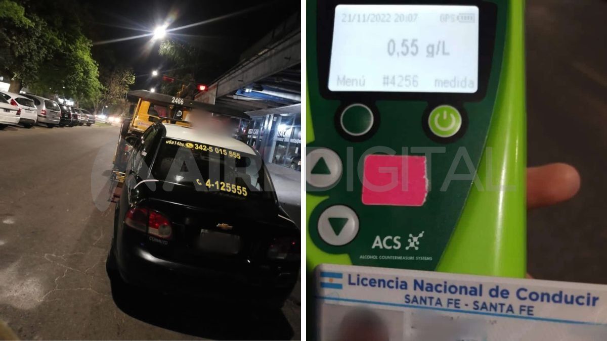 Dos conductores de taxis dieron positivo durante el fin de semana en Santa Fe.