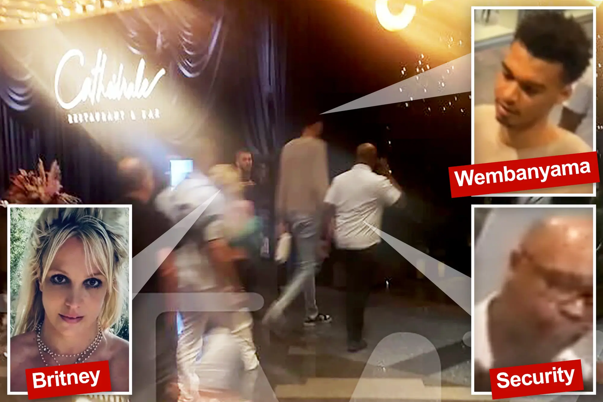 El guardia de seguridad de Victor Wembanyama golpeó a Britney Spears. El guardia de seguridad de Victor Wembanyama golpeó a Britney Spears.