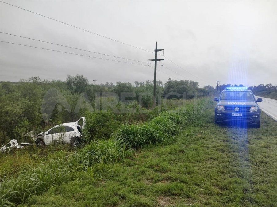 El accidente de tránsito ocurrió en el kilómetro 63 de la ruta provincial 1, cerca de Cayastá.