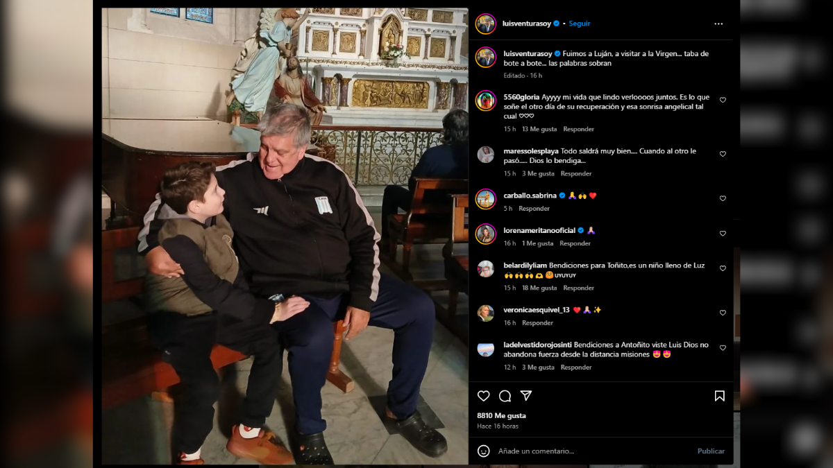 El tierno posteo que Luis Ventura hizo junto a su hijo Antonio. El tierno posteo que Luis Ventura hizo junto a su hijo Antonio. 