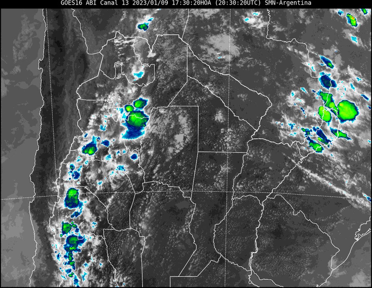 En la imagen satelital se observa nubosidad dispersa en toda la mitad norte del país.