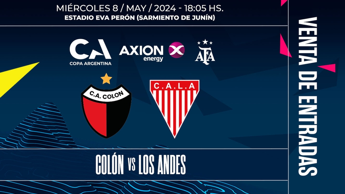 Colón y Los Andes: Venta de entradas para el partido de Copa Argentina. Colón y Los Andes: Venta de entradas para el partido de Copa Argentina.