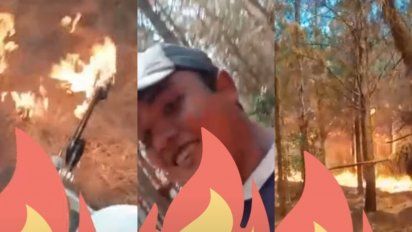 Se grabó usando un lanzallamas en un bosque de Corrientes: Miren el desastre que hago