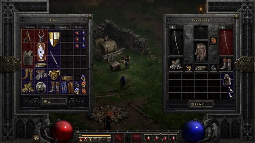 Como resetear las estadísticas y habilidades en Diablo II Resurrected.