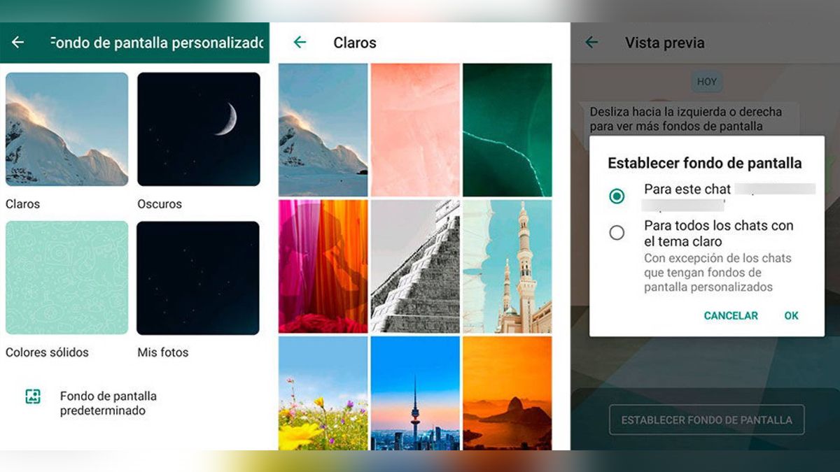 WhatsApp ahora te permite colocar fondos personalizados para cada contacto.